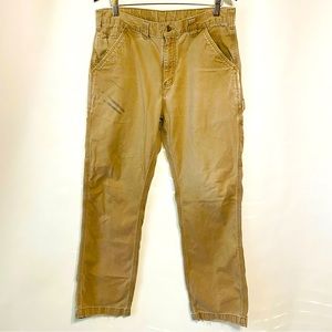 Carhartt Mens Tan Relaxed Fit Pants Size 34 X 32